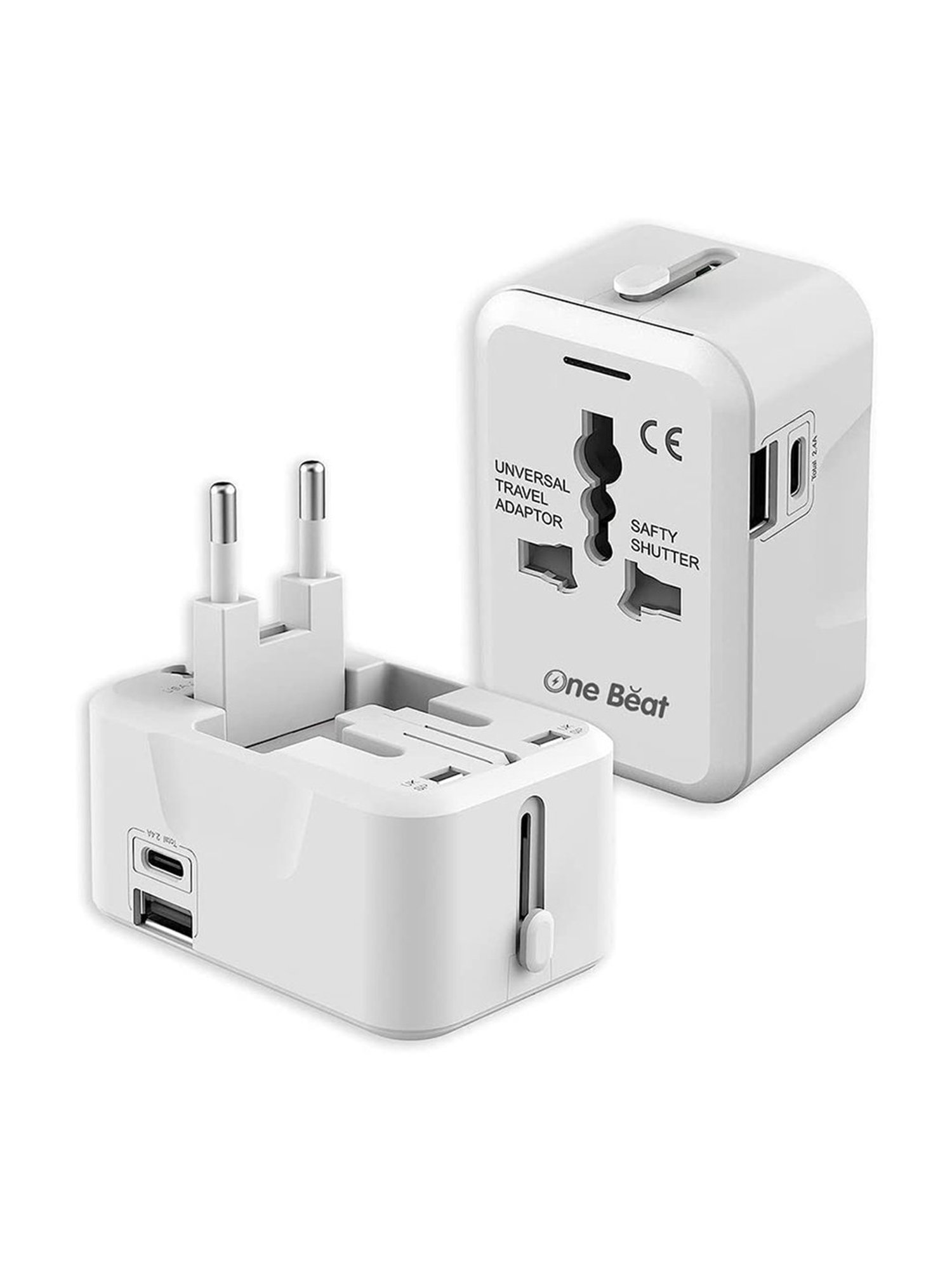 One Beat Worldwide Smart Plug and Wall Adapter (White)