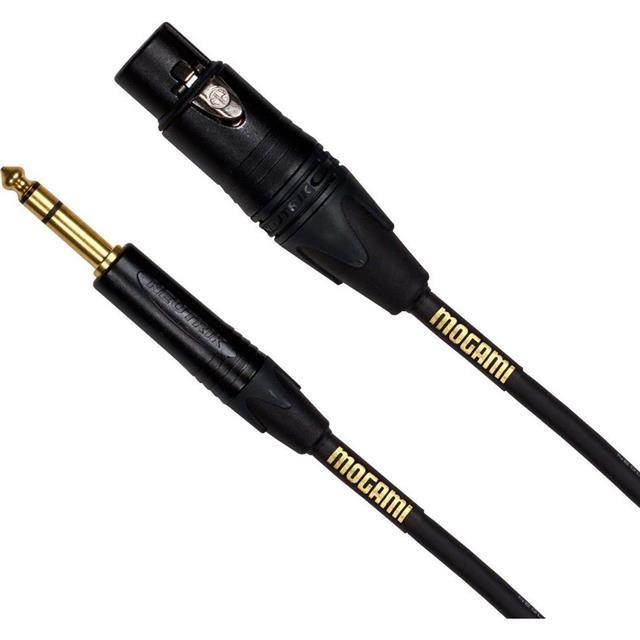 Mogami Gold 3' 1/4" TRS Male to 3-Pin XLR Female Balanced Quad Patch Cable