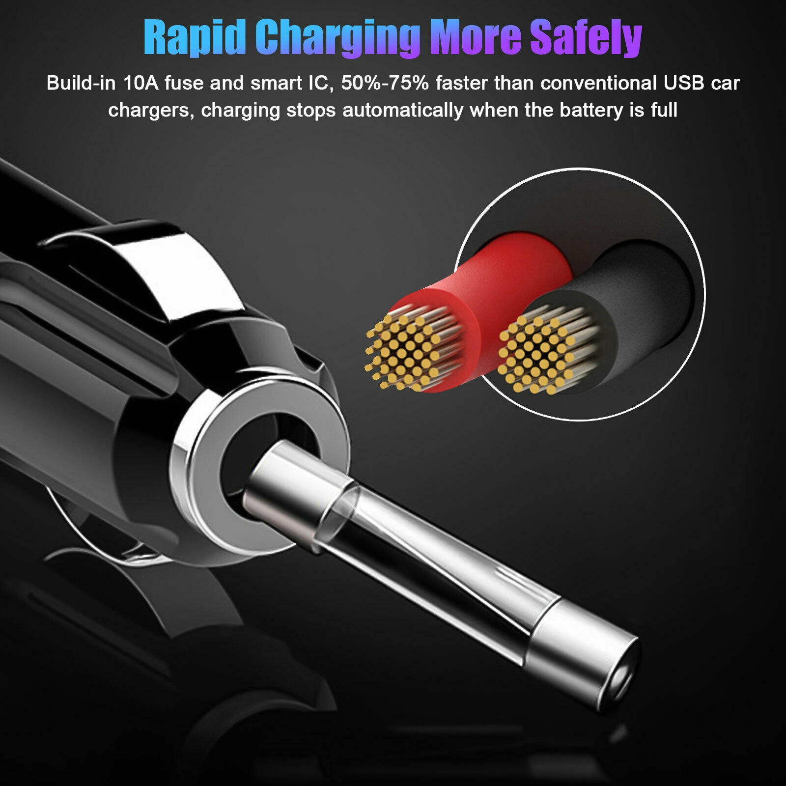 2 USB 3.1A Car Cigarette Fast Charger Lighter Socket Splitter 12V Power Adapter