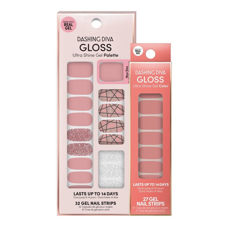 Dashing Diva Gloss Palette More Manis Nail Art Kit - Rose Sparkle - 2pc