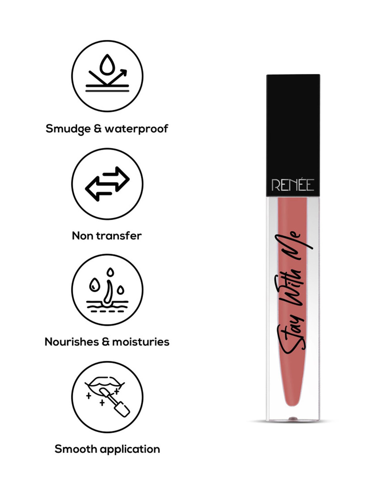 Renee Stay With Me Matte Lip Color Envy For Coral - 5 ml