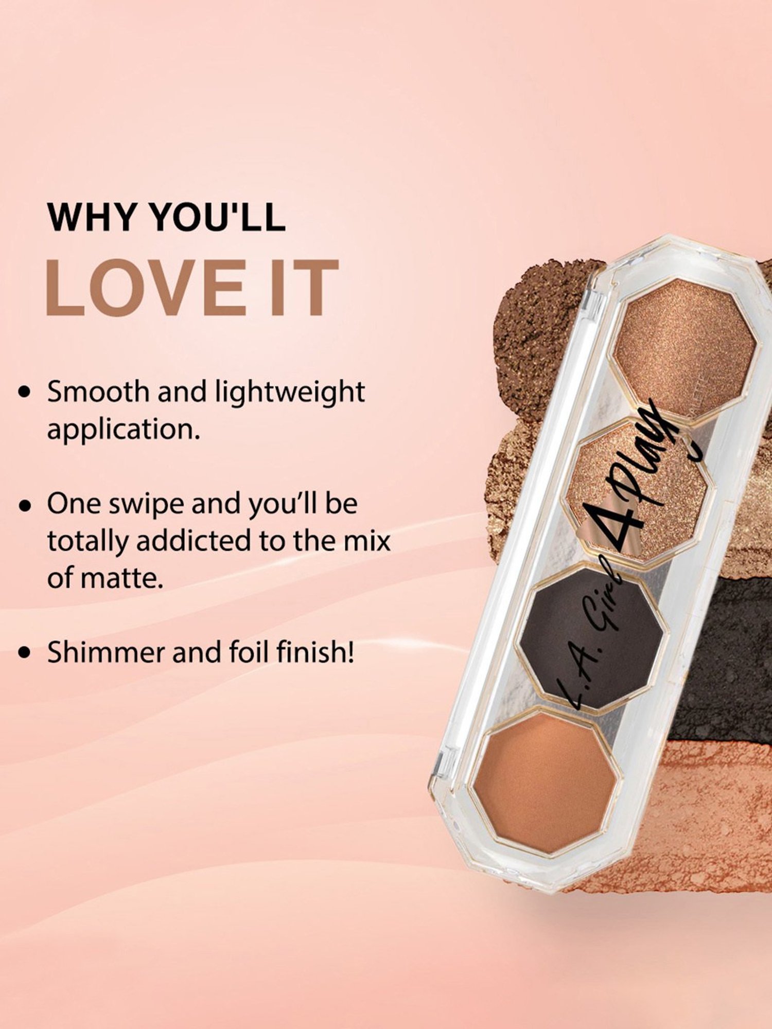 L.A.Girl 4 Play Eyeshadow Seduce - 3.2 gm