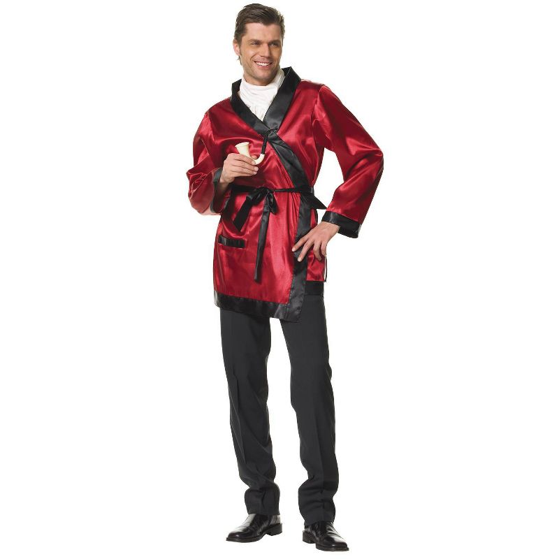 Adult Bachelor Smoking Jacket Red One Size