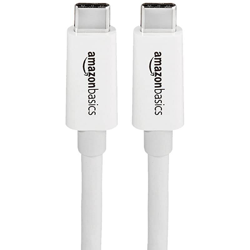 USB TypeC to USB TypeC 31 Gen1 Adapter Charger Cable 6 Feet 18 Meters White