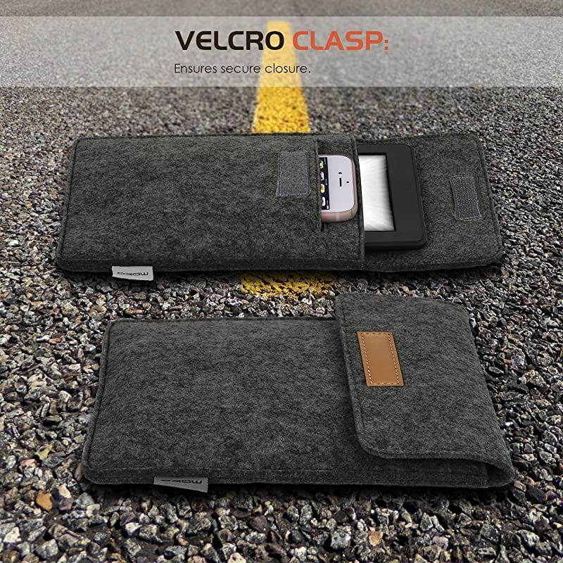 Sleeve Fits Kindle E-Reader, Protective Felt Cover Case Pouch Bag Fit with All-New Kindle 10th Gen 2019 / Kindle Paperwhite 10th Gen 2018 / Kindle(8th Gen, 2016) / Kindle Oasis 6 Inch, Dark Gray