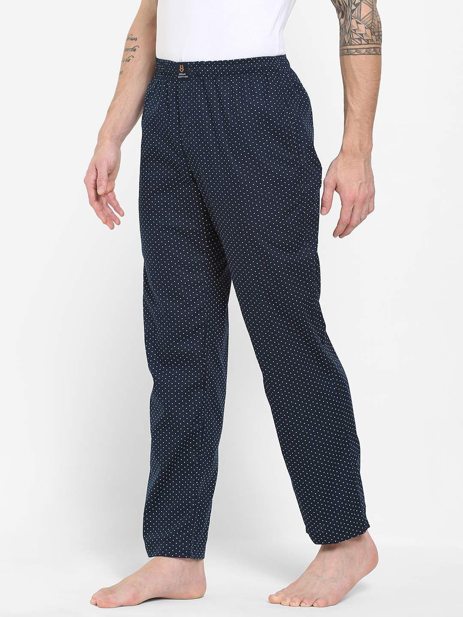 Urban Scottish Navy Regular Fit Printed Lounge Pants