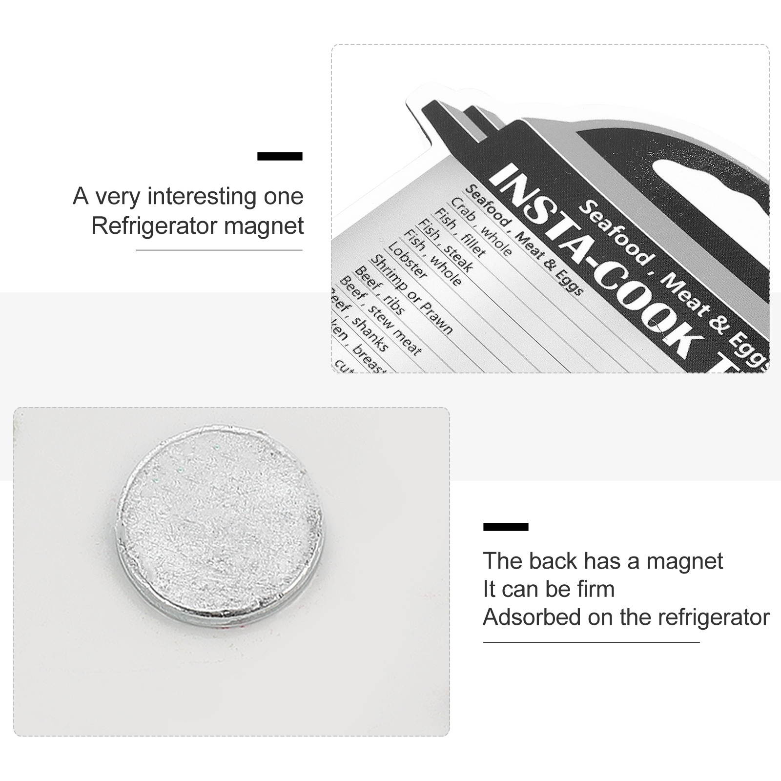 4Pcs Decorative Kitchen Cook Time Sticker Cook Time Magnet Instant Cooking Pot Decal