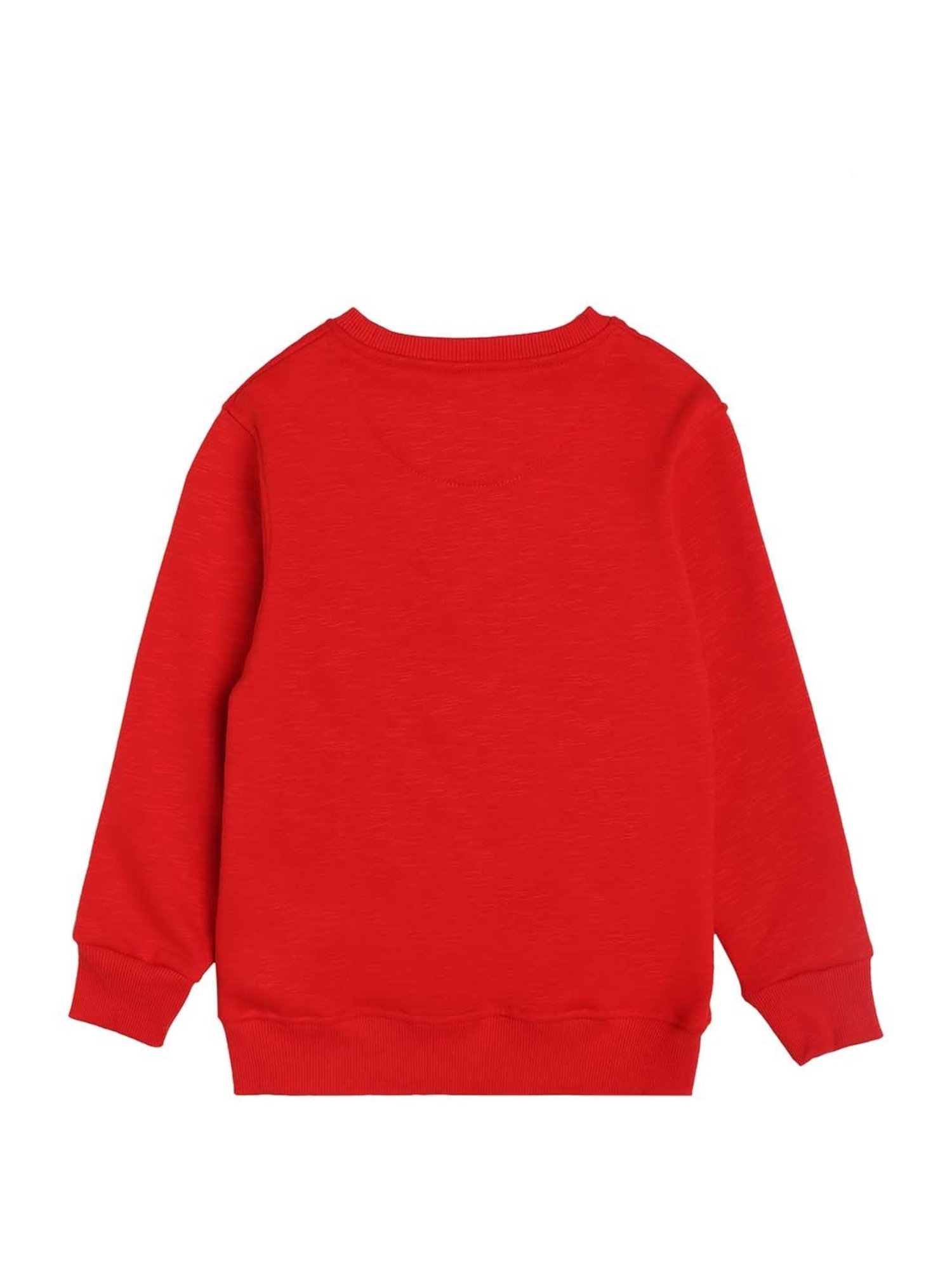 Proteens Kids Red Cotton Printed Sweatshirt