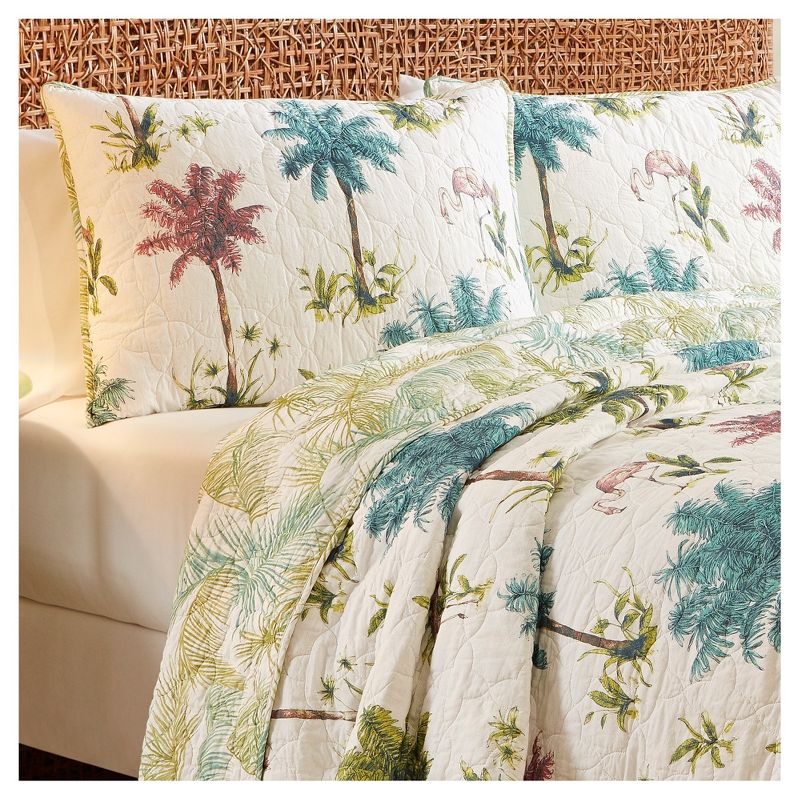 Palm Trees Arcadia Reversible Quilt Set (Twin) 2pc - Vue