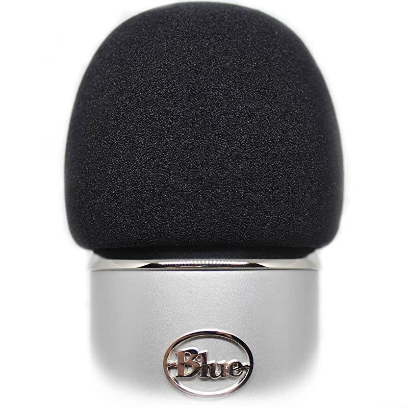 Foam Windscreen for Blue Yeti Covers Other Large Microphones such as MXL Audio Technica and Many More Quality Sponge Material Makes This The Perfect Pop Filter for your Mic Black