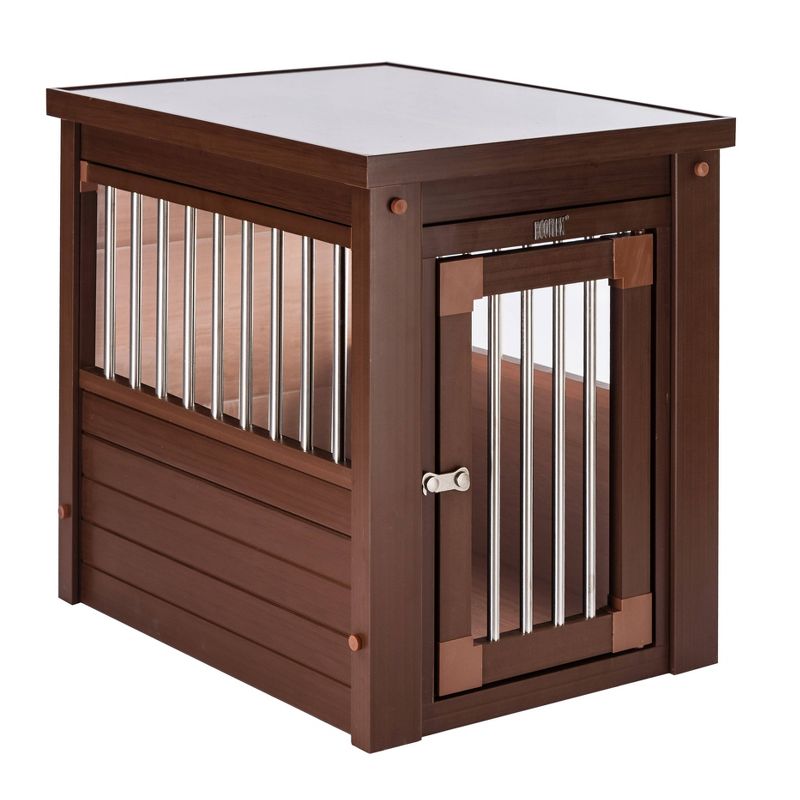 New Age ecoFLEX Habitat 'N' Home Stainless Steel Dog Crate - Brown - Small