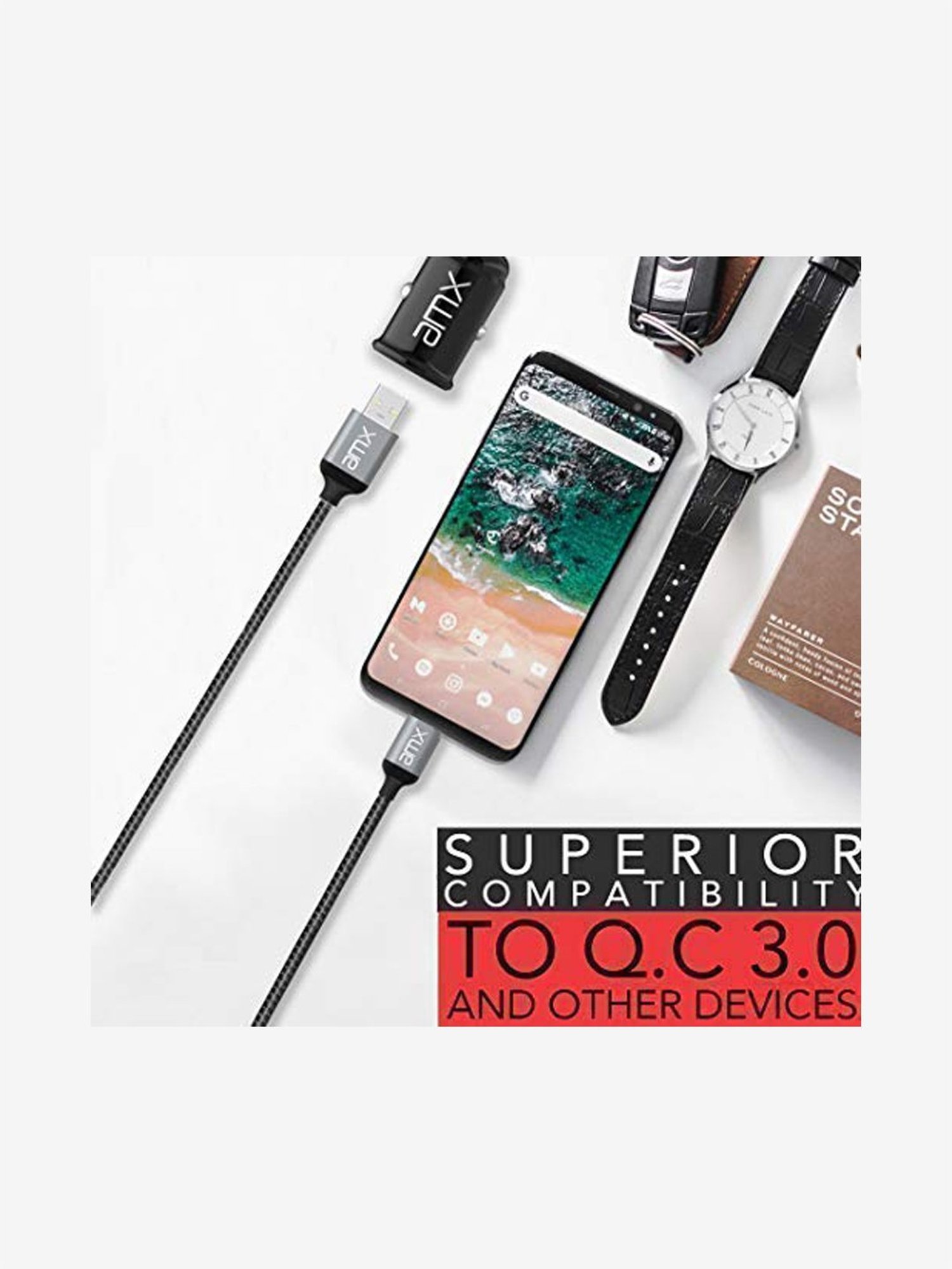 AMX Type-C USB 3.1 Gen 1 to USB-A Cable 2M (Grey)