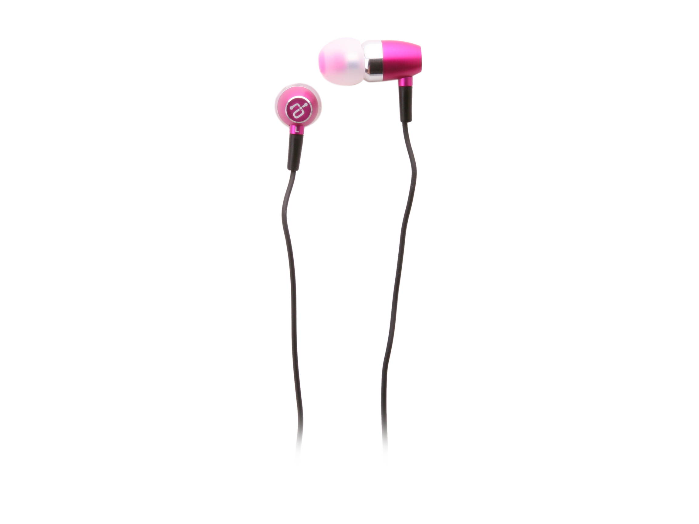 Aluratek Pink AEB01P In-Ear Hi-Fi Noise Reducing Metal Stereo Earbud (Pink)