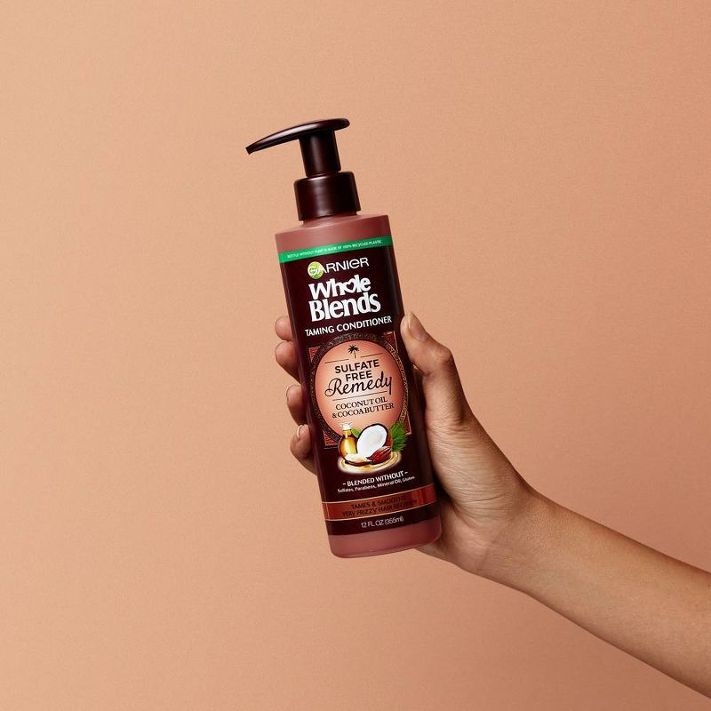 Garnier Whole Blends Sulfate Free Remedy Coconut Oil Conditioner for Frizzy Hair - 12 fl oz