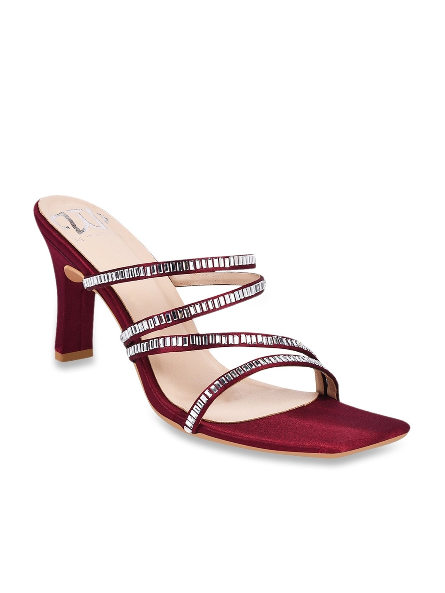 The White Pole Women's Maroon Casual Sandals