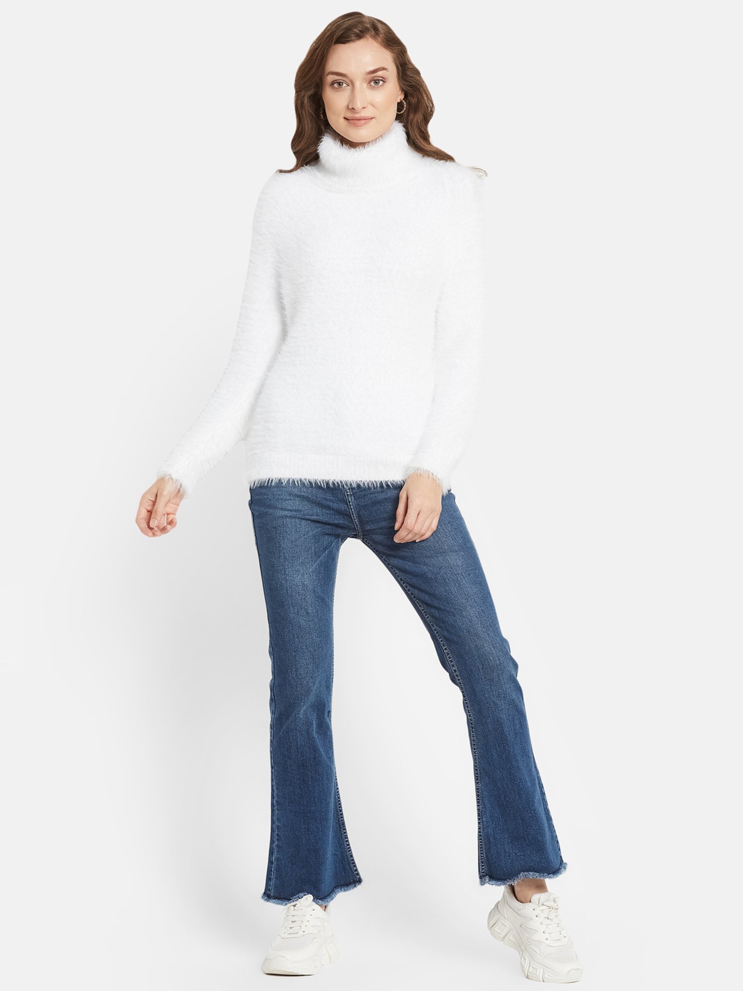 METTLE White High Neck Pullover