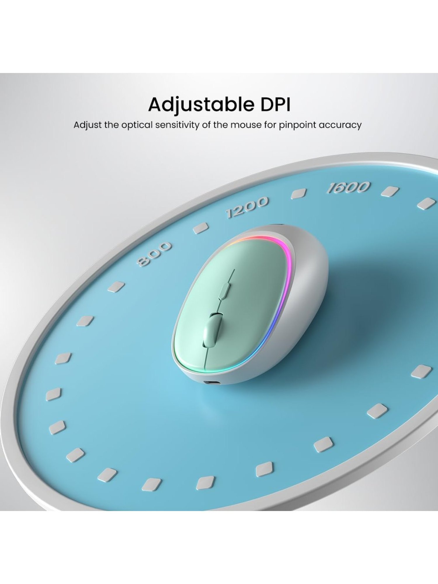 Portronics Toad IV Wireless Bluetooth Mouse with 2.4 GHz Dual Connectivity (Blue)