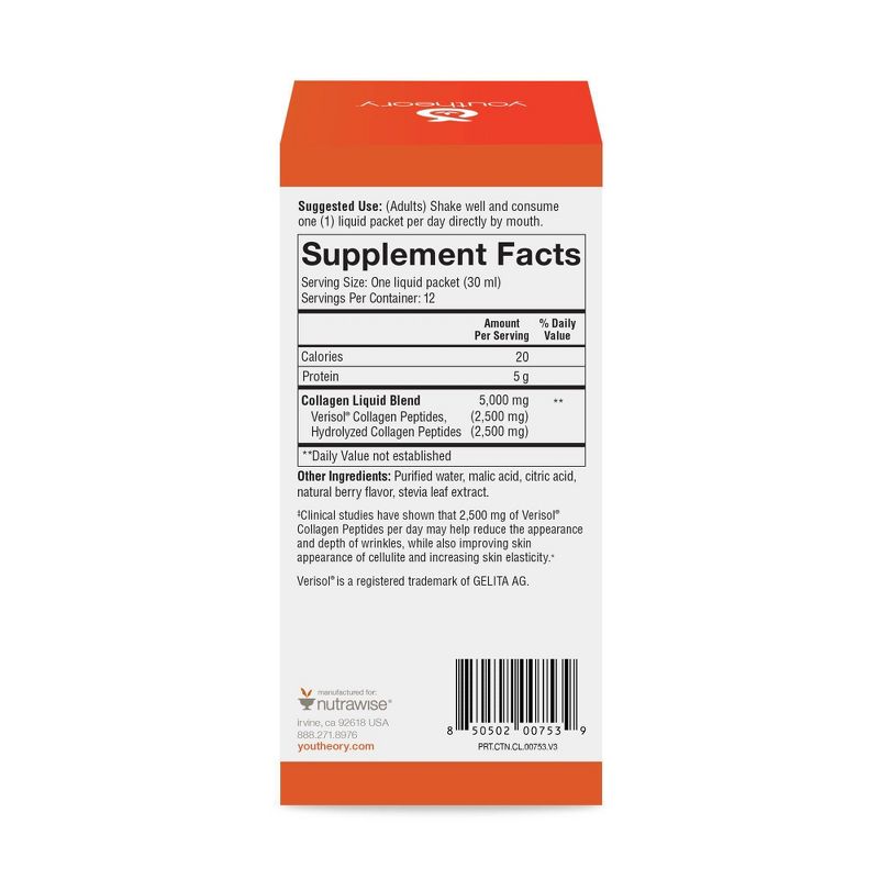 Youtheory Collagen Liquid - Berry - 12 fl oz