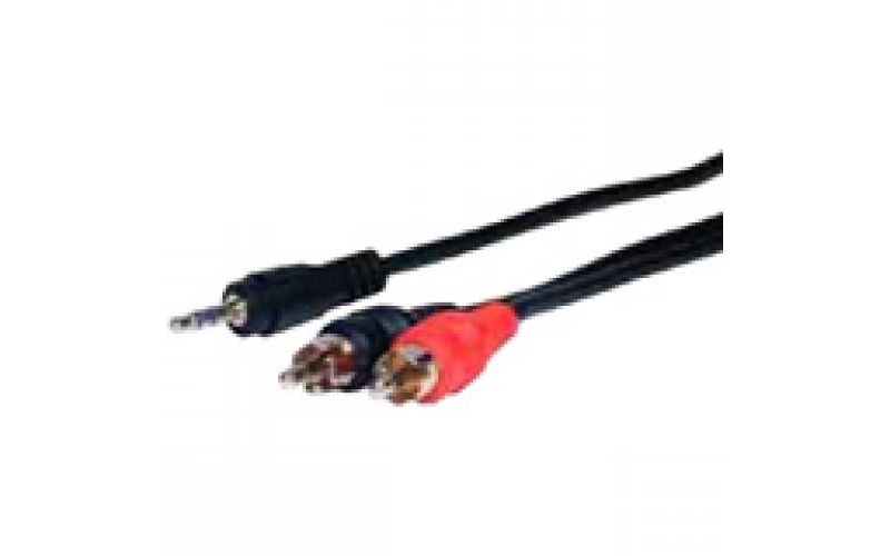 Comprehensive Standard Splitter Audio Cable - 25 ft Audio Cable for Audio Device - First End: 1 x Mini-phone Male Stereo Audio