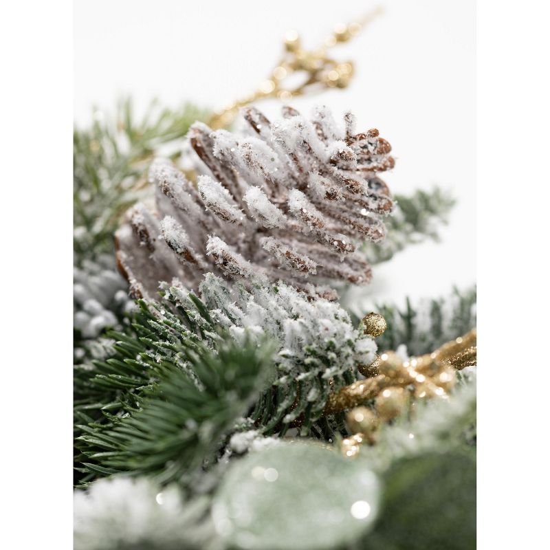 Sullivans Pine & Eucalyptus Artificial Mini Wreath 22"H Green