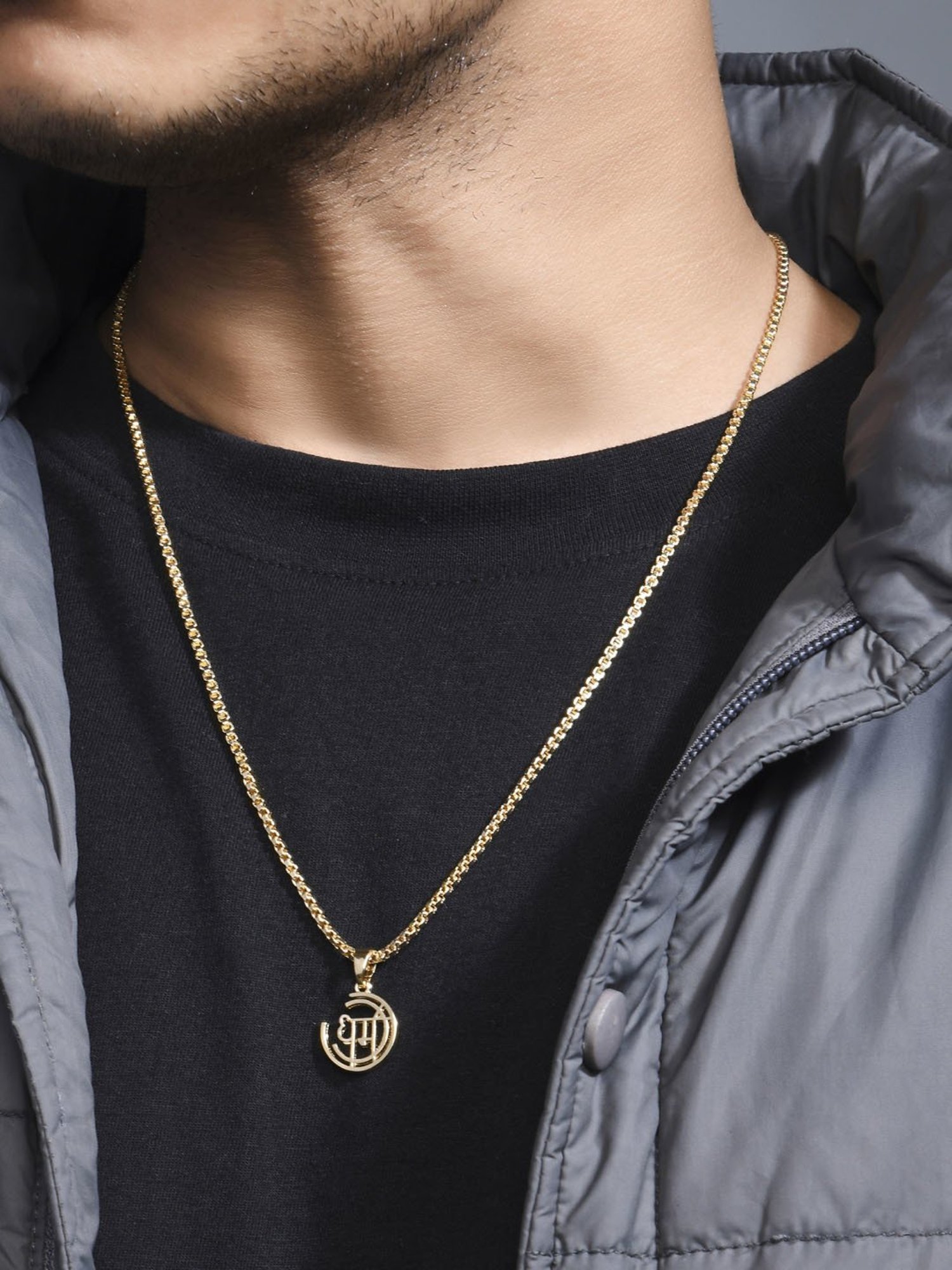 The Bro Code Gold-Plated Dharma Pendant Necklace for Men