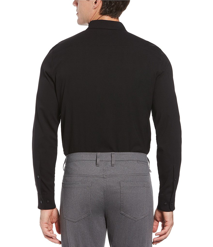 Perry Ellis Slim-Fit Check Performance Stretch Long-Sleeve Woven Shirt