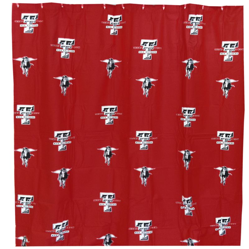 NCAA Shower Curtain Bathroom - Texas Tech Red Raiders..