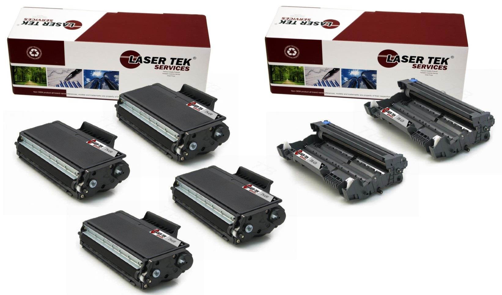 Laser Tek Services &reg; 4 Pack Compatible Cartridge for Brother TN650 & 2 Pack Compatible DR620 - 6PK total