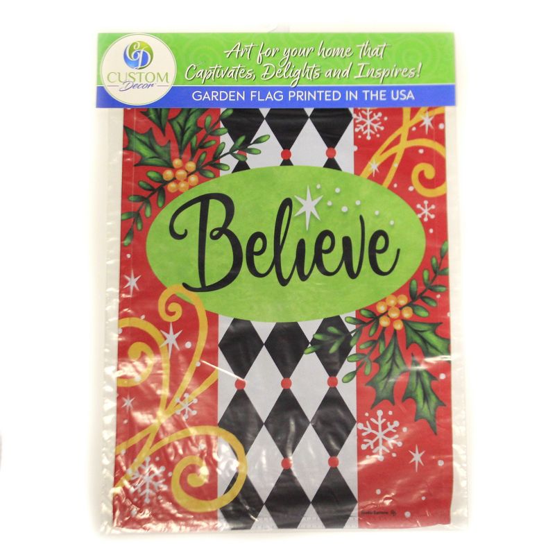 Home & Garden 18.0" Believe Flag Double Sided Custom Decor  -  Flags