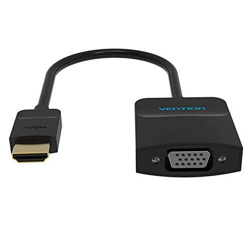 HDMI to VGA Adapter, Gold Plated Active HDMI to VGA Converter(Male to Female) with Audio and Power Supply Digital Audio Video Adapter for TV Stick,Laptop,Raspberry Pi,Xbox,PS4