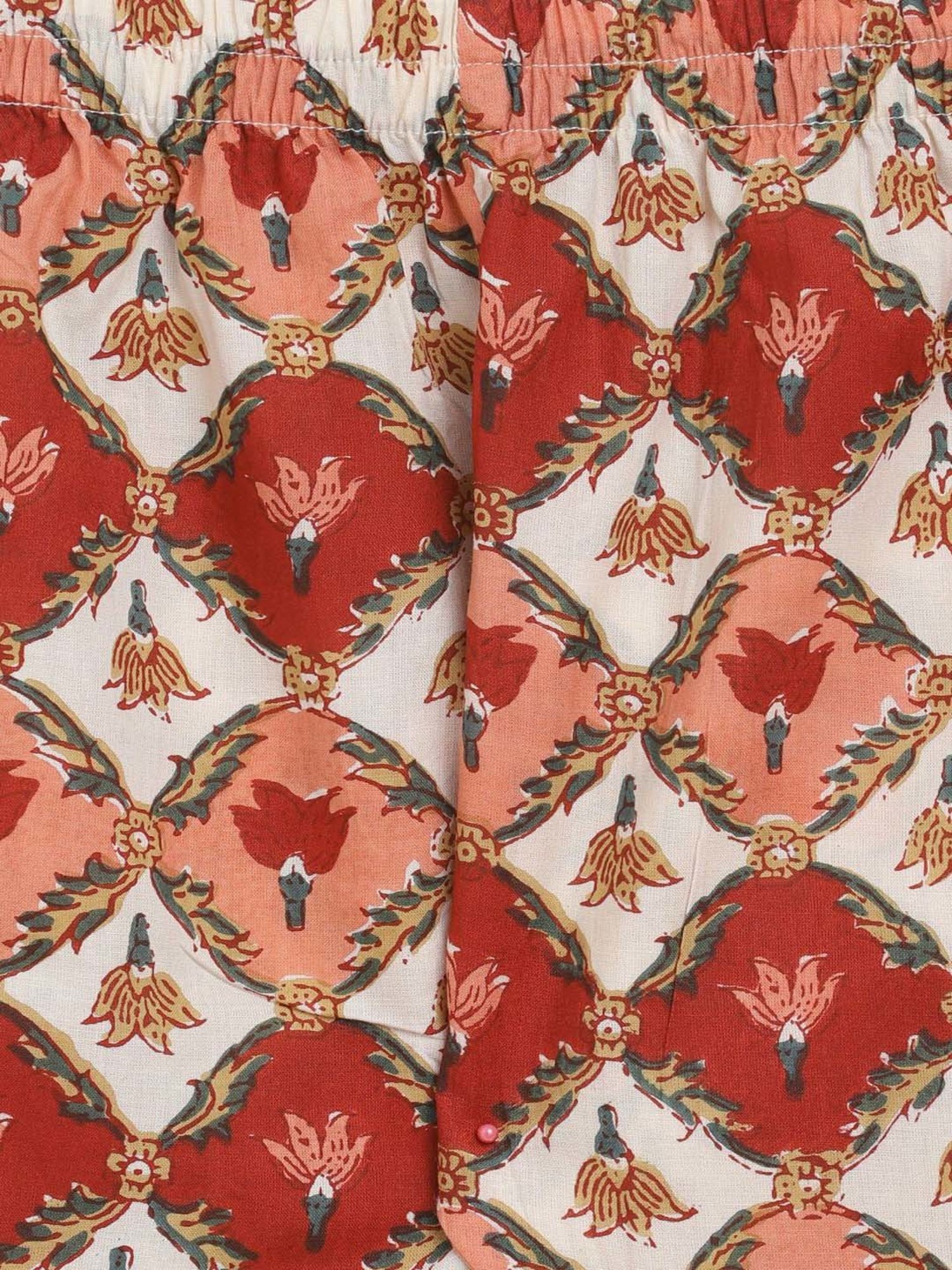 AJ Dezines Kids White & Pink Floral Print Kurta Set