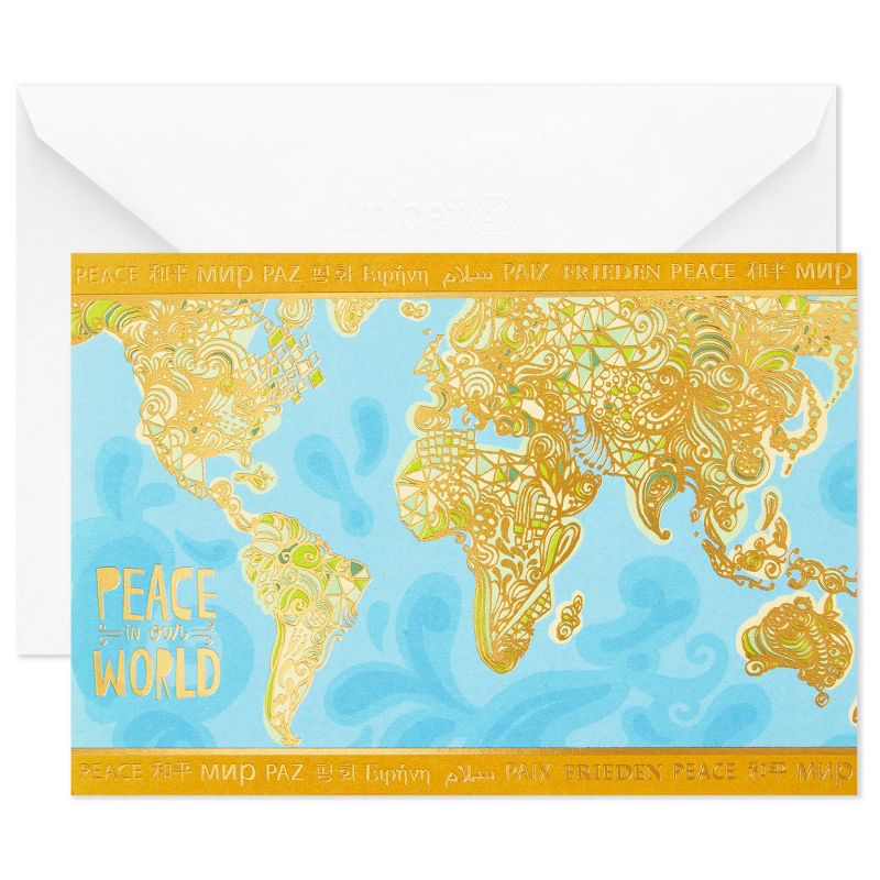 10ct Hallmark Unicef Peace World Foil Boxed Cards