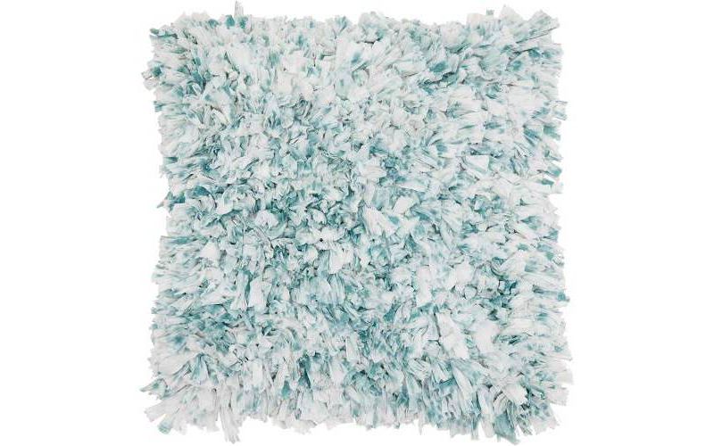 Sprinkle Cut Chindi Shag Square Throw Pillow Celadon - Mina Victory