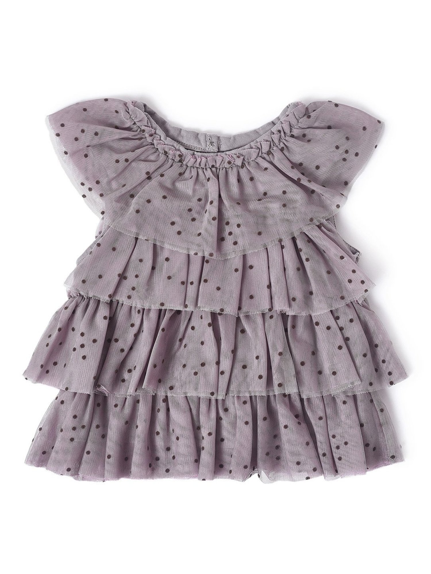 MiArcus Kids Grey & Purple Printed Top