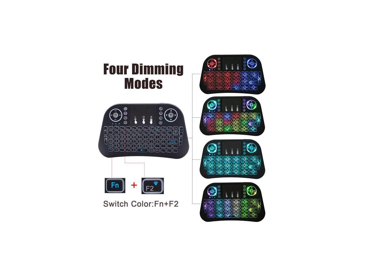 Mini i10 2.4G Air Mouse Wireless Keyboard with Touchpad Black