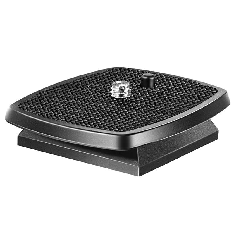 2Pack Black Quick Shoe QR Plate Tripod Head with AntiSlip Rubber Pads for  SAB264 and SAB234 Tripods Made of ABS Plastic Material