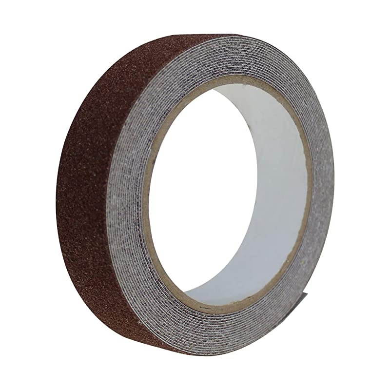 Anti Slip Tape Brown 1 Inch x 164 Feet AntiSlip Traction Tape Roll Weatherproof Safety Non Skid Self Adhesive Grip Tape for Stairs Tread Step Indoor amp Outdoor Use