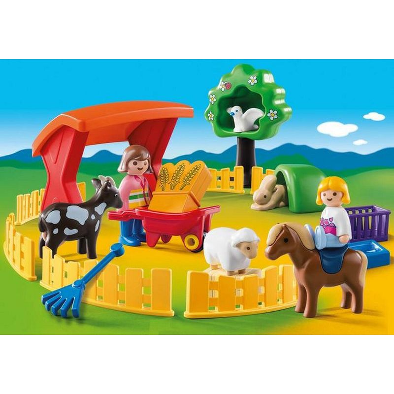 Playmobil 1.2.3 Petting Zoo with Animals