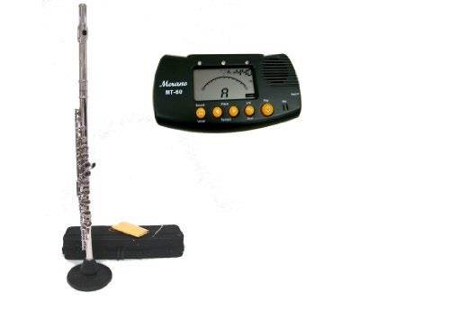 merano silver flute with carrying case+free metro tuner