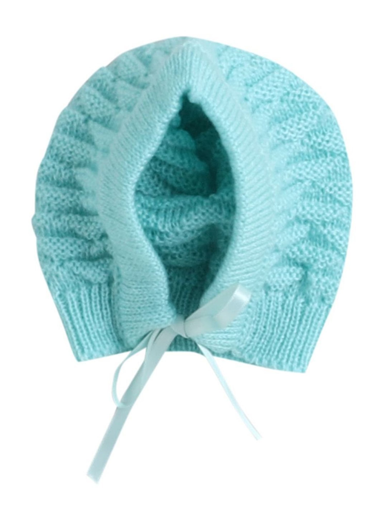 Little Angels Kids Green Textured Pattern Full Sleeves Sweater Set