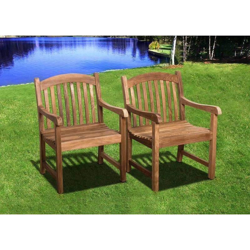 Geneve 5pc Teak Wood Patio Dining Set - International Home Miami