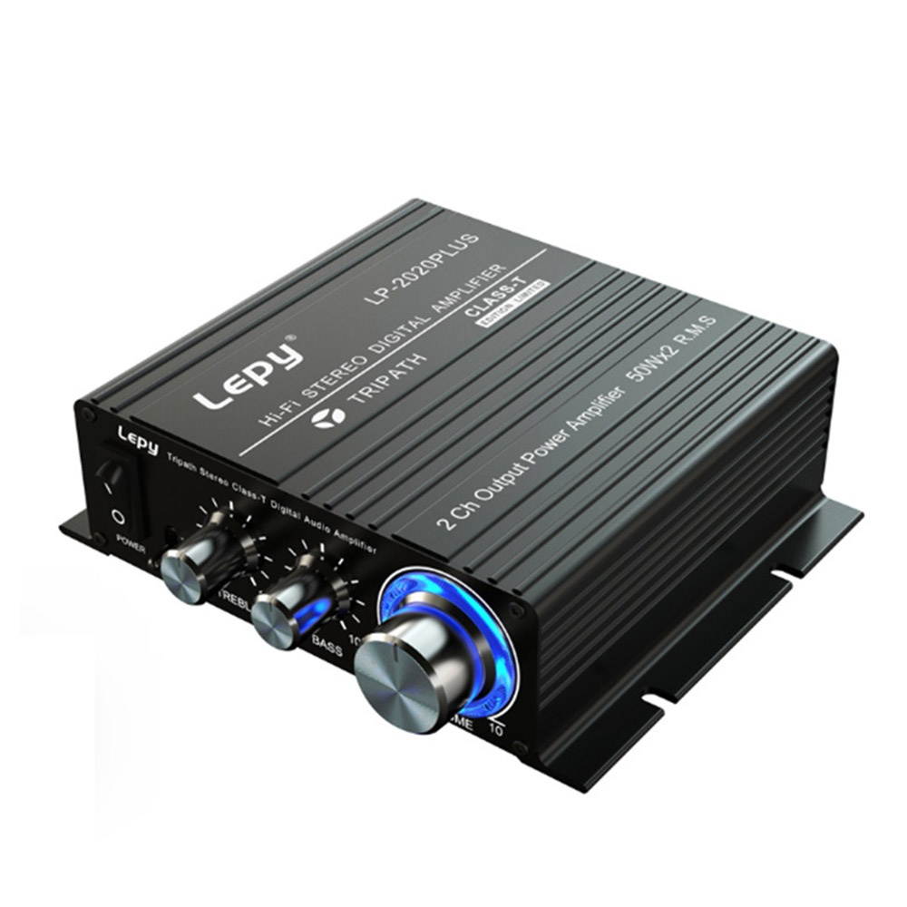 Lepy HiFi Stereo Class T Digital Audio Amplifier Power Amplifier Mini Home Stereo Audio Amp 50W*2 LP-2020PLUS