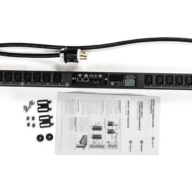 Liebert MPH2 Metered Outlet Switched Rack Mount PDU - 30A, 200-240V, Single-Phase 24 Outlets (24 C13), 200-240V, L6-30, Vertical 0U