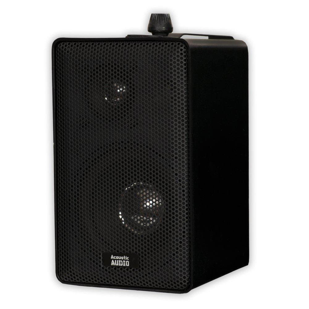 Acoustic Audio 251B Indoor Outdoor 3 Way Speakers 400 Watt Black Pair New