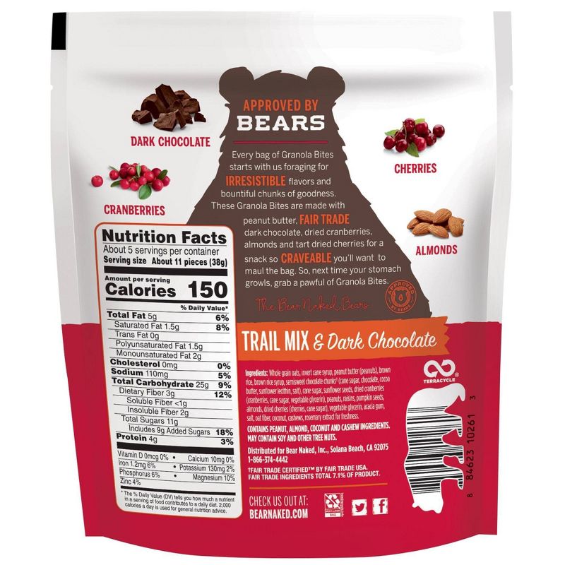 Bear Naked Granola Bites Trail Mix & Dark Chocolate - 7.2oz