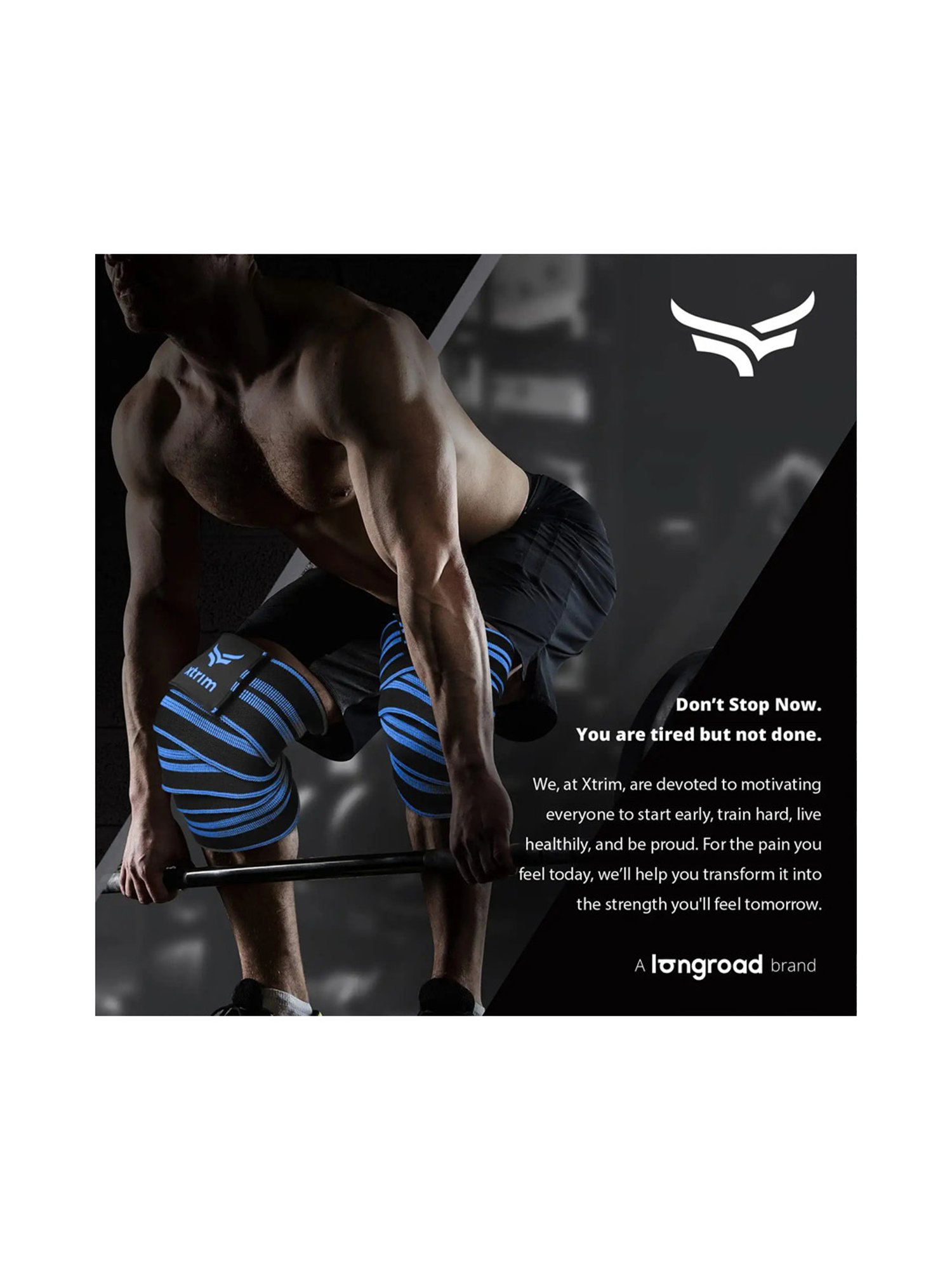 Xtrim Set of 2 Knee Wrap (Blue)