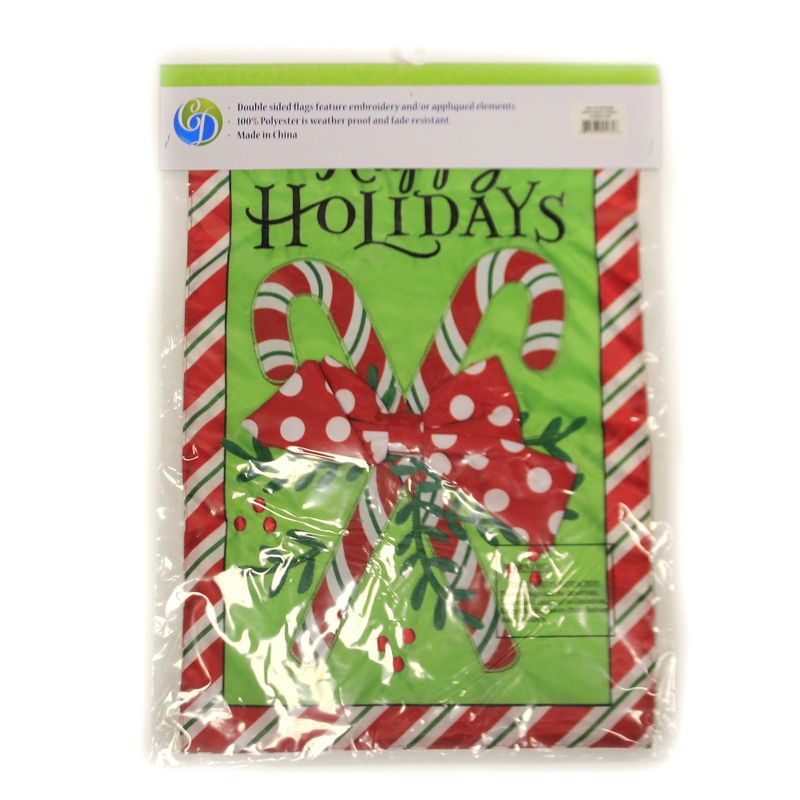 Home & Garden 18.0" Candy Cane Applique Flag Double Sided Custom Decor  -  Flags