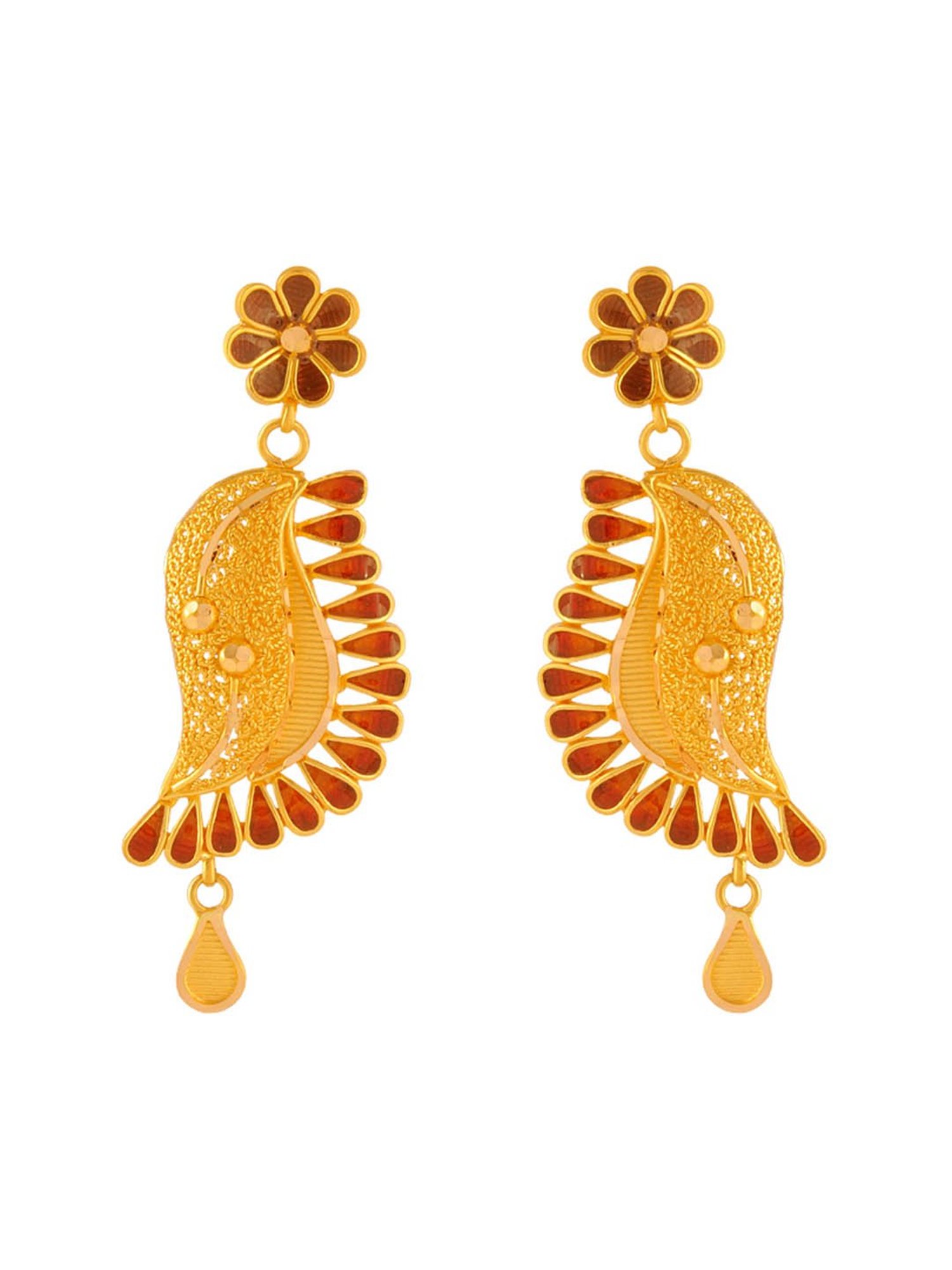 P.C. Chandra Jewellers 14 kt Gold Earrings