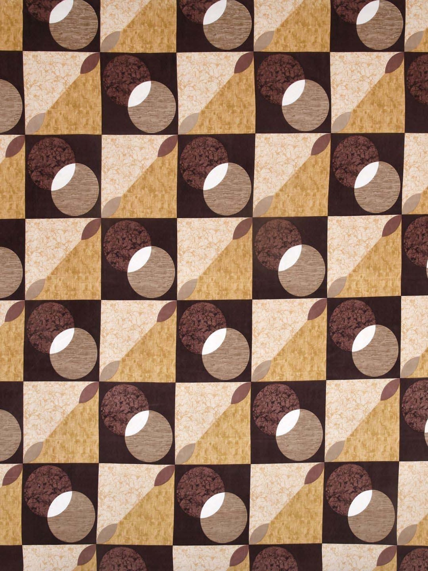 Living Roots Brown & Beige Polyester 120 TC Queen Bedsheet with 2 Pillow Covers