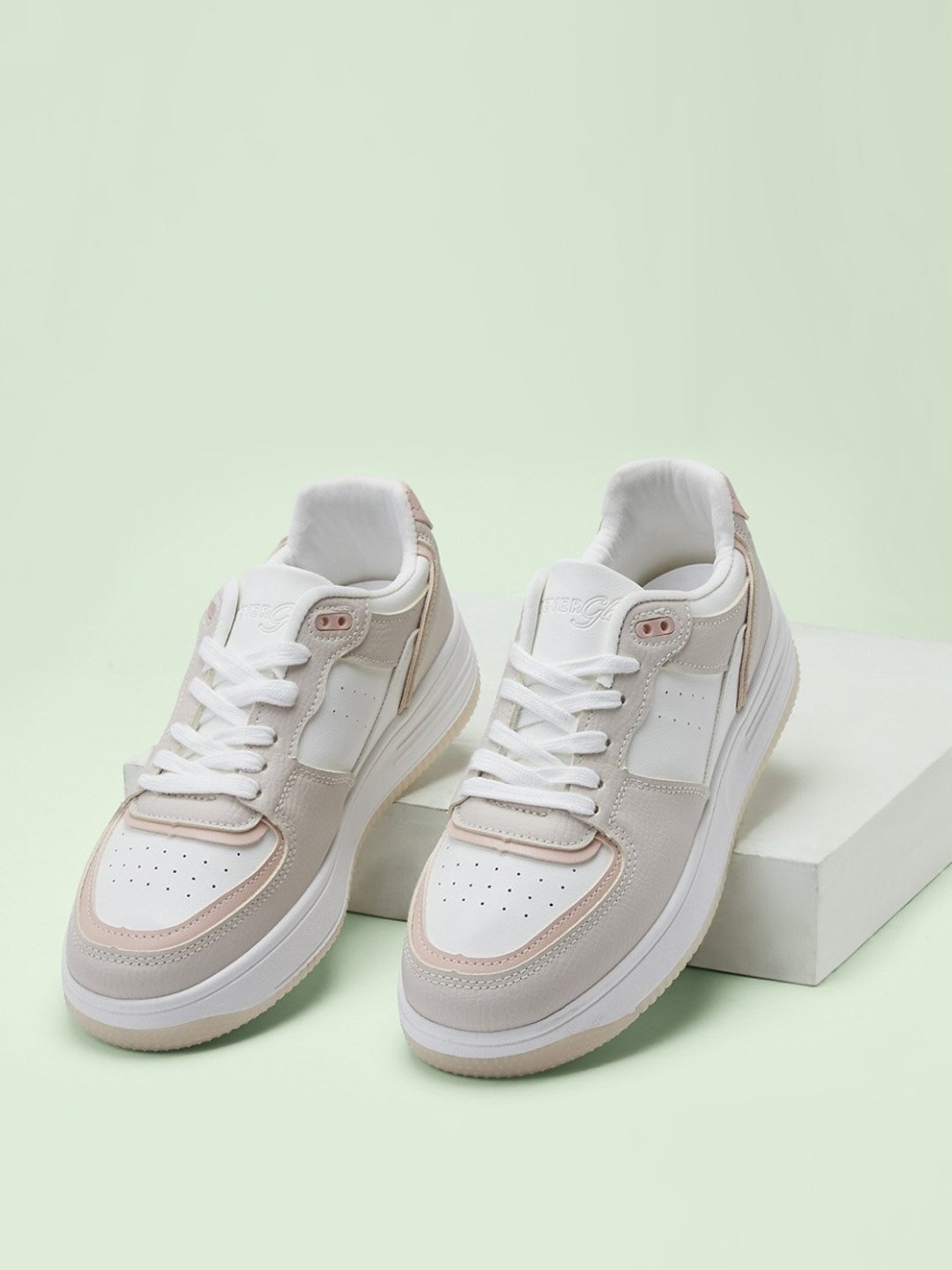 Forever Glam by Pantaloons Women's Off White Sneakers